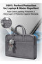 Grey Faux Leather Laptop Bag 15-16" – Stylish & Durable - 6