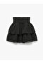 High Waist Gypsy Ruffle Skirt with Pleated Detail - 2