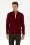 Men's Burgundy Basic Knitwear Cardigan 50317151-Vr014 - 3