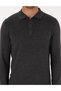 Anthracite Melange Slim Fit Polo Neck Buttoned Knitwear Sweater 50318036-Vr081 - 6