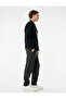 Viscose Blended Pocket Detailed Textured Waist Lace-Up Trousers - 2