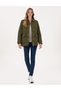 Khaki Velvet Collar Quilted Comfort Fit Coat 50314035-Vr027 - 4