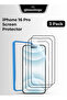 9H Tempered Glass Screen Protector – 3 Pack for iPhone 16 Pro