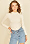 Women's Long Sleeve Turtleneck Corded Fabric Badi