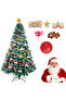 1.8M/6ft Artificial Christmas Tree, 1400 PVC Spray White Branch Tips, Easy Assembly