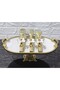 Gold Serving Tongs Set of 3 White Cast Iron/Pasta/Dessert/Meal/Presentation Tongs Titanium - 3