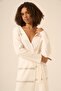Women's Stone Detailed Two-Piece Suit Ecru 20740 - 3