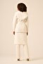 Women's Stone Detailed Two-Piece Suit Ecru 20740 - 6
