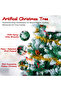 1.8M/6ft Artificial Christmas Tree, 1500 PVC Spray White Branch Tips, Easy Assembly - 4