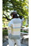 Una Fiaba-Gri Oversized Crew Neck Soft Textured Knitwear Sweater - 4