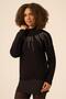 Women's Stone Embroidered Sweater Black 25194