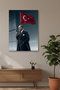 Glass Mustafa Kemal Atatürk Printed Tabletop Huhu831C - Single Glass Tabletop