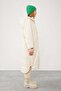 Beige Inflatable Jacket with Snap Detail on the Sides Hooded - 5