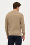 Vaclav Men's Mink Hair Braided Cotton Crew Neck Sweater - 8