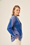 Women's Comfortable Cut Diamond Patterned Sweater Lilac 25094 - 2