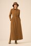 Women's Knitted Suede Dress Brown 31235 - 3