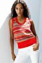 Women's Crew Neck Jacquard Wool Sweater Coral - 6