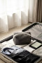 Gray Plush Makeup Bag, Zippered, Single Compartment Travel and Cosmetic Organizer Soft Textured - 3