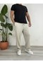 Beige Baggy Fit Corded Fabric Pants