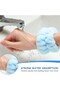 Colorful Towel Wrist Washband Athlete Spa Wristband 2 Pair Blue White - 3