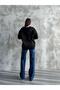 Zippered Hooded Oversized Cardigan - 3