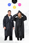 Black Unisex Eva Fabric Water Windproof Adult Raincoat