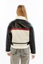 Women's White Crop Coat Fur Buckle Zipper Streetwear Trend - 7