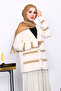 Cream V-Neck Angora Soft Cardigan - 3