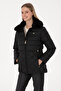 Women's Black Coat 50308797-Vr046 - 3