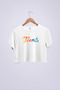 Tennis Colorful Logo Crop T-Shirt