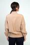 Elastic Waist Pocketed Melton Bomber Jacket - 4