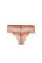 Anna 2735 Lace Low-Cut Padded Push-Up Bra and Panty Set - Dusty Rose - 8