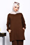 Brown Side Pocket Shoulder Piece Bottom piped Modal Set - 3