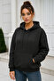 Women's Anthracite Kangaroo Pocket Hooded Scuba Sweatshirt - 3