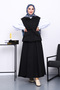 Black Pocket Vest and Skirt Bondit Set - 2