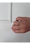 Steel Gold Colored Mini Stone Full Circular Model Shiny Sparkling Ring - 4