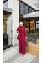 Front Buttoned Oversize Fit Hijab Scuba Suit 1318 - 4