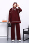 Plum Hooded Paneled Modal Set - 2