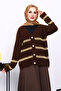 Brown V-Neck Angora Soft Cardigan - 3