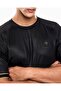 Men's Cotton Crew Neck Short Sleeve Black T-Shirt - 4