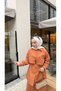 Front Buttoned Oversize Fit Hijab Scuba Suit 1318