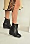 V361196809 Black Wedge Heeled Women's Boots