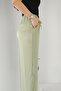 High Waist Satin Trousers - Green - 8