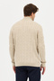 Satka Men's Beige Thick Hair Knit Half Zipper Cotton Sweater - 8