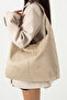Women's Suede Wide Large Shopper Shoulder Bag - 2