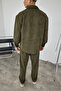Premium Men's Khaki Comfortable Fit Velvet Shirt & Pants Bottom Top Set Ls-19533 - 8
