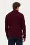 Satka Men's Burgundy Thick Hair Knit Half Zipper Cotton Sweater - 8