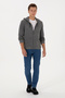 Men's Anthracite Melange Knit Cardigan 50307743-VR081 - 4