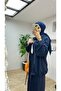 Women's Navy Blue Hijab Set – 100% Cotton Fabric, Everyday Outfit, Modern Fit, Comfortable and Stylish.