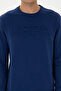 Men's Regular Fit Crew Neck Indigo Basic Sweatshirt 50307793-Vr028 - 6